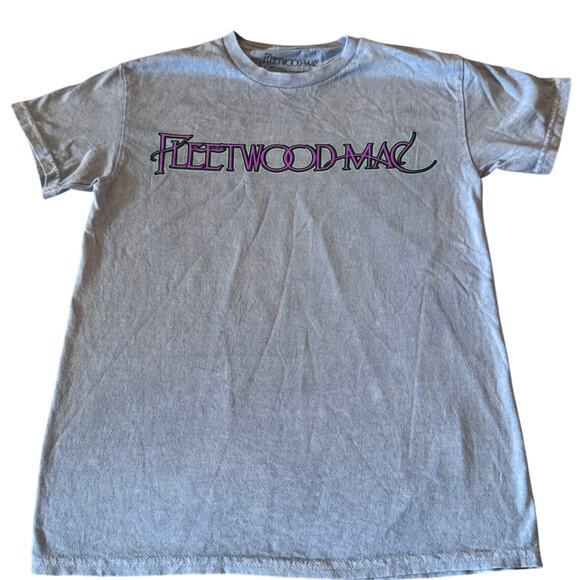 Fleetwood Mac Rumours Rock Band Short Sleeve Graphic T-Shirt Mineral Wash Blue S - Picture 1 of 8